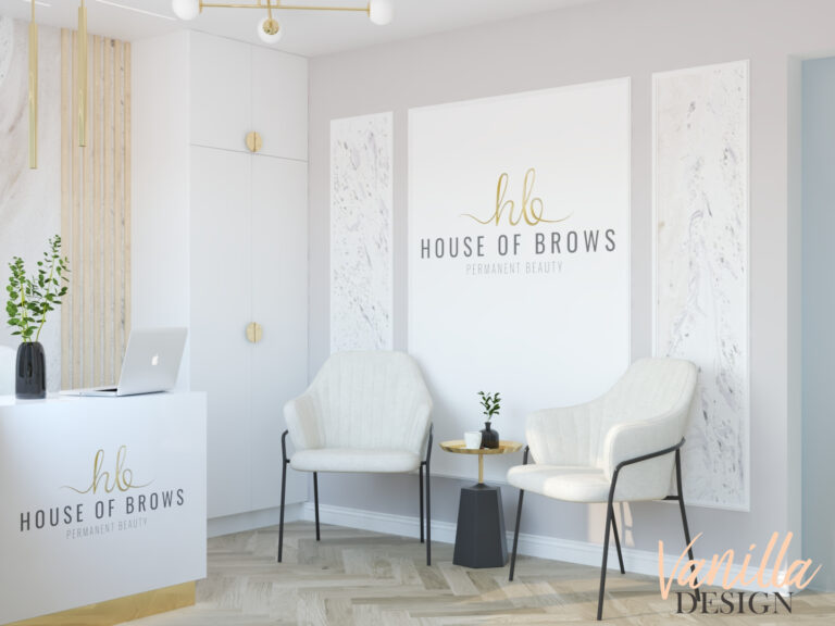 Projekt salonu kosmetycznego House of Brows